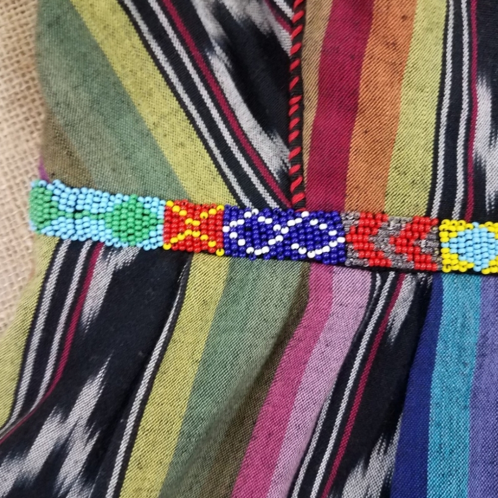 🔥3/$15 Edme & Esyllte Beaded Ikat Pueblo Dress - Picture 4 of 7